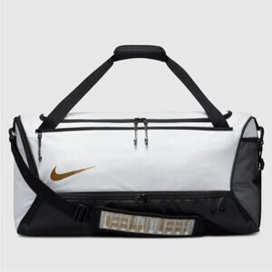 Nike Hoops Elite Duffel Bag White Black Men’s 57L Sportswear Gym Travel Holdall